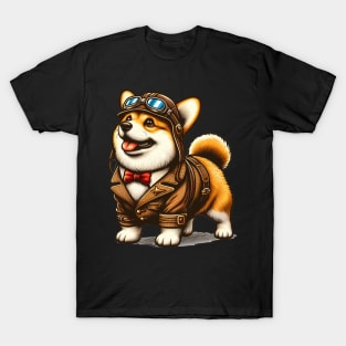 Corgi Pilot T-Shirt